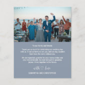 Budget Dusty Blue & Foto Dank u Bruiloft (Achterkant)