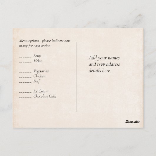 Budget Dusty Blue Gold Weddenscript Briefkaart (Achterkant)