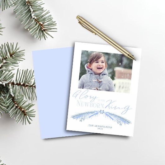 Budget Dusty Blue Kerstpine Holiday Foto