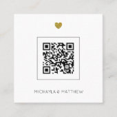 Budget Dusty Blue QR Code Bruiloft uitnodiging (Voorkant)