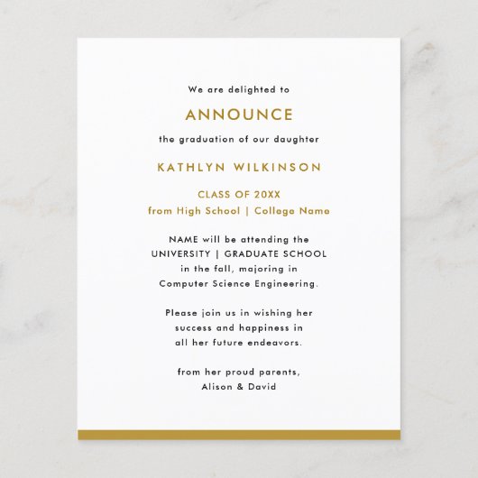 BUDGET Dusty Blue Retro Groovy Script aankondiging (Achterkant)