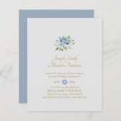BUDGET Dusty Blue Sage Floral Bouquet Wedding (Voorkant / Achterkant)