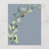 Budget Dusty Blue Vrijgezellenfeest Eucalyptus Flyer (Achterkant)