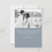 Budget Dusty Blue Wedding Dank u kaarten (Achterkant)