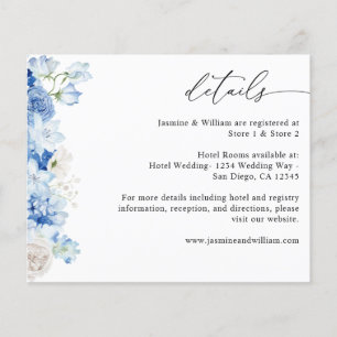 Budget Dusty Blue & White Bloemen Details Flyer