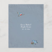 Budget Dusty Blue Wildflower Vogel Pastel Bruiloft (Achterkant)