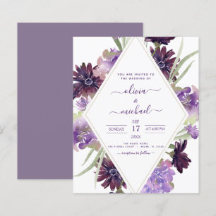 Budget Dusty Paars Wedding Floral Greenery