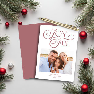 Budget Dusty Roos Gold Joyful-kerstfoto