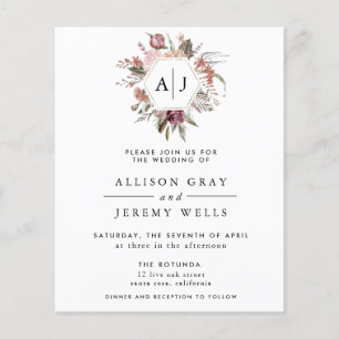 Budget Dusty Roos Monogram Weddenschap Flyer