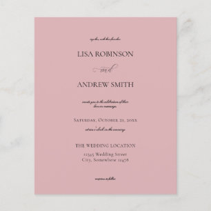 Budget Dusty Roos Wedding Flyer