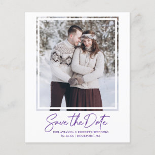 Budget Dusty Royal Paars Photo Save the Date