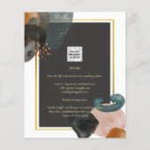 BUDGET Earth Tones Abstract Weddenschap Flyer (Achterkant)