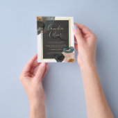 BUDGET Earth Tones Abstracte Trouwdag Flyer (Hand)