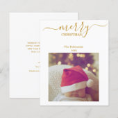 Budget Eén Foto Modern Minimalistisch Kerstmis  (Voorkant / Achterkant)