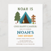 Budget Een Gelukkige Camper Jongens Eerste Verjaar (Voorkant)