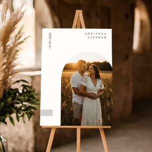 Budget Eenvoudig Elegant Minimalistische Fototrouw Kaart