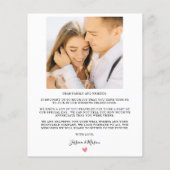 Budget Eenvoudig hartscript bruiloft Hartelijk dan Flyer (Achterkant)