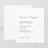 BUDGET Eenvoudig minimalistisch script bruiloft (Voorkant / Achterkant)