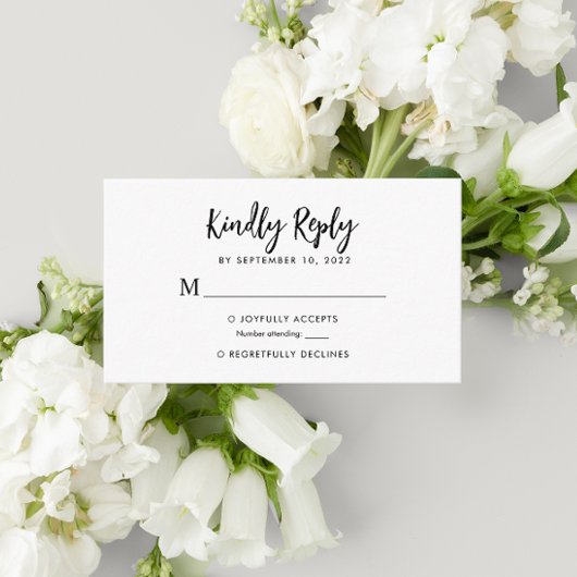 BUDGET Eenvoudig romantisch script hart monogram R Informatiekaartje