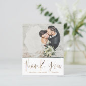 Budget Eenvoudige bruiloft Dank u 5 foto's (Staand voorkant)