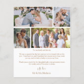 Budget Eenvoudige bruiloft Dank u 5 foto's (Achterkant)