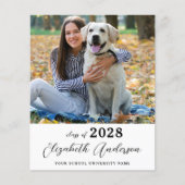 Budget Eenvoudige foto Senior Afstuderen Invitatio (Voorkant)