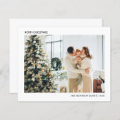 BUDGET Eenvoudige minimalistische foto Kerstmis (Voorkant / Achterkant)
