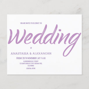 Budget/Eenvoudige trouwuitnodiging brochure