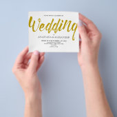 Budget Eenvoudige trouwuitnodiging. Flyer (Hand)