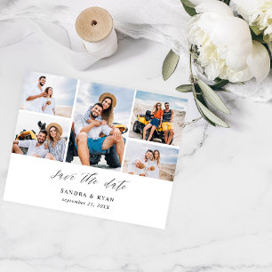 Budget Ele Chic 5 Multi Photo Save the Date Flyer