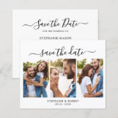 Budget Elegance Foto Bruiloft Save The Date Kaart (Voorkant / Achterkant)