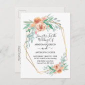 Budget élégance invitation réception rsvp carte po (Devant / Derrière)