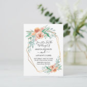 Budget élégance invitation réception rsvp carte po (Debout devant)