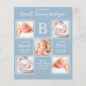 Budget Elegant 5 Foto Collage Baby Boy Dank u (Voorkant)