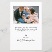 Budget Elegant 5 Photo Collage Carte de Noël (Dos)