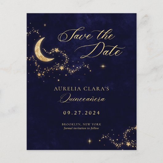 BUDGET Elegant A Night Under the Stars Quinceañera (Voorkant)