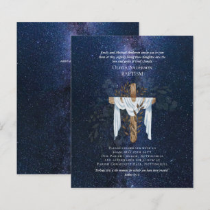 BUDGET Elegant BAPTISM nodigt Sterrennacht marine