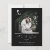 Budget Elegant Black Photo Sophisticated Wedding (Voorkant)