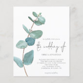 Budget Elegant Blue Eucalyptus Weddenschap (Voorkant)