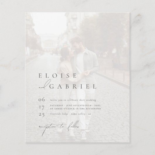 Budget Elegant Bohemian Minimalist 2 Fotobruiloft (Voorkant)