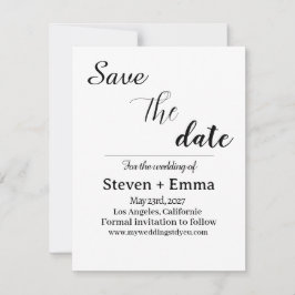 Budget Elegant Boho Trouwkaart Save the Date