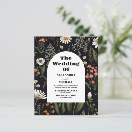 Budget Elegant Boho Wildflower Bruiloft (Staand voorkant)