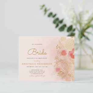 Budget Elegant Bridal Shower Invitation