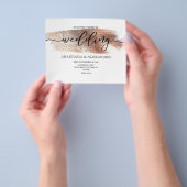 BUDGET/Elegant bruiloft uitnodiging. Flyer (Hand)