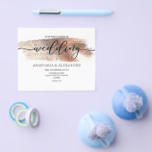 BUDGET/Elegant bruiloft uitnodiging. Flyer (Enkel)