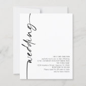 BUDGET Elegant Calligraphy QR Code Wedding Invite (Voorkant)