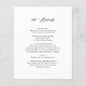 Budget Elegant Calligraphy Wedding Invitation (Achterkant)