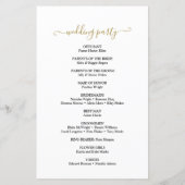 Budget Elegant Calligraphy Wedding Programme (Achterkant)