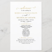 Budget Elegant Calligraphy Wedding Programme (Voorkant)