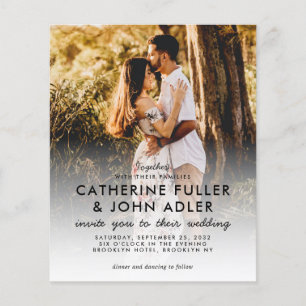 Budget Elegant Chic 2 Photo Wedding Invitation